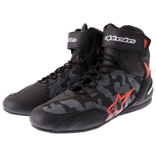 Alpinestars Faster-3 Shoes Black Grey Camo Red Fluo Mens - 4