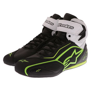 Alpinestars Faster 2 WP Shoes Black White Flo Yellow Mens - 5.5