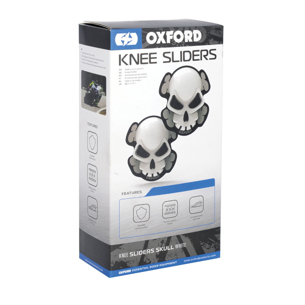 Oxford Products Skull Knee Sliders White White