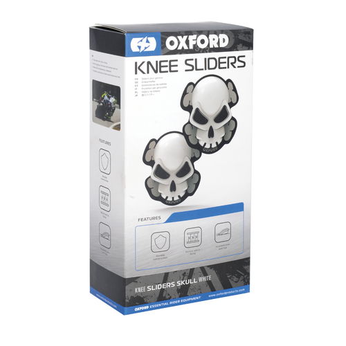 Oxford Products Skull Knee Sliders White White