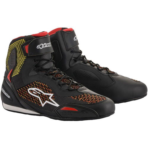 Alpinestars Faster-3 Rideknit Shoe Black Yellow Red