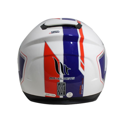 MT Atom SV Raceline Helmet White Red Blue Size: M