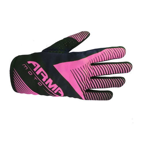 Armr KMX8 Kid MX Gloves Black Pink Kids - 3XS