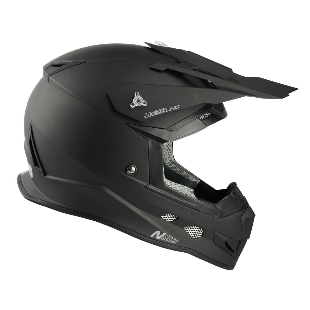 Nitro MX700 Junior Helmet Satin Black Kids - M (50 cm)