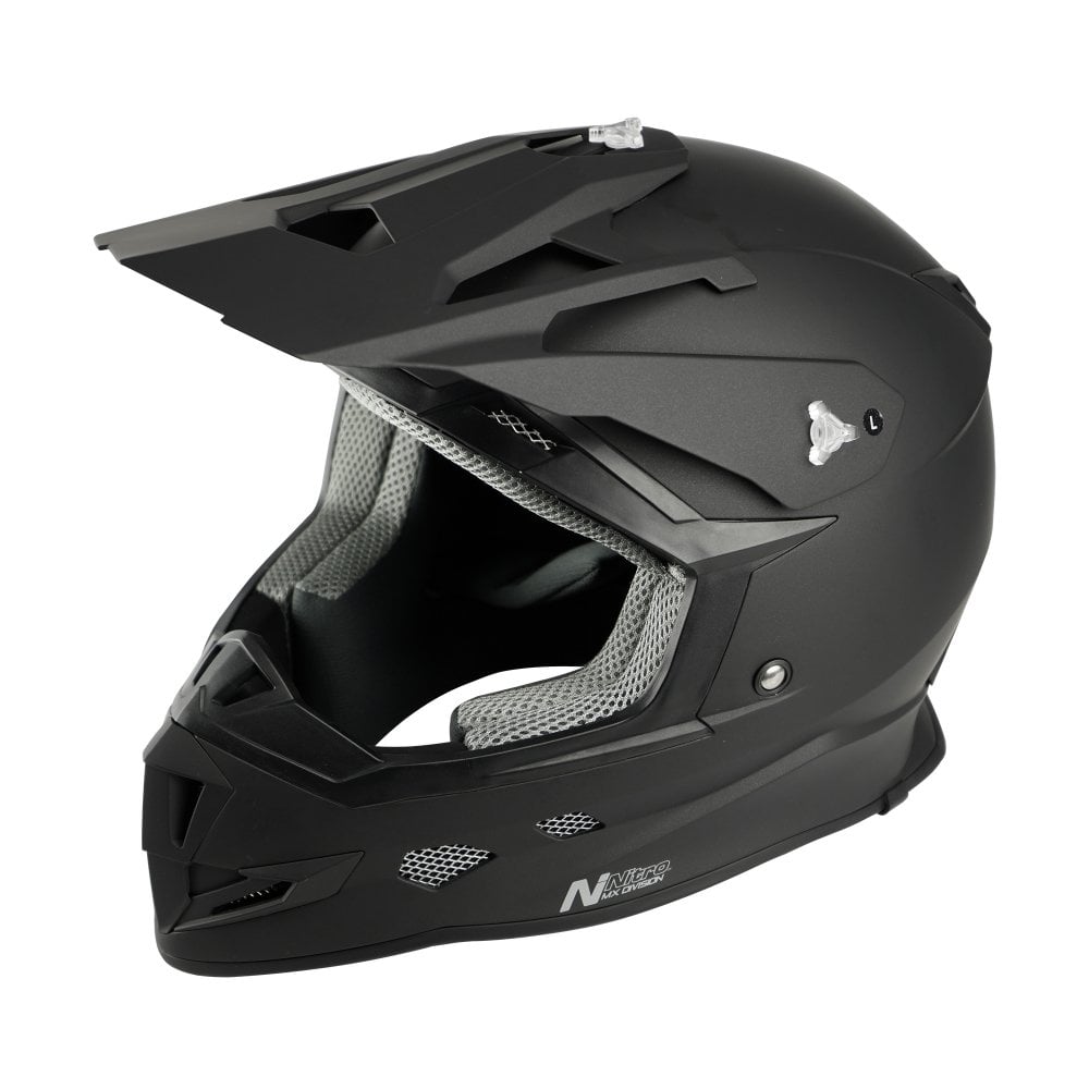 Nitro MX700 Junior Helmet Satin Black Kids - M (50 cm)