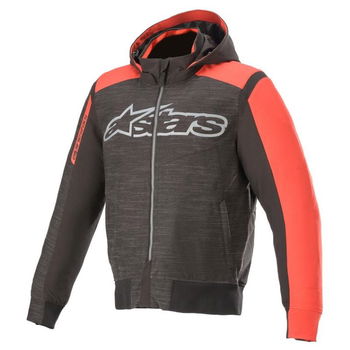 Alpinestars Rhod Windstopper Hoodie Black Bright Red Mens - S