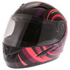 Frank Thomas FT36Y Comix Vortex Ladies Black Pink Full Face Motorcycle Helmet Front Left                                                                                                                                                                       