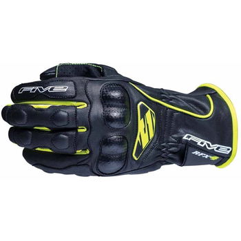 Five RFX4 Replica Adult Gloves Black Fluo Yellow Mens - S