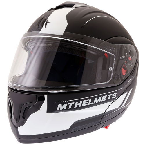 MT Atom SV Raceline Helmet Matt Black White S (55-56 cm)