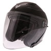 Frank Thomas FTDV31 Black Open Face Motorcycle Helmet Front Left                                                                                                                                                                                               
