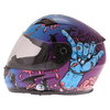Frank Thomas FT36SV Zombie Blue Full Face Motorcycle Helmet Left Side                                                                                                                                                                                          