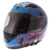 Frank Thomas FT36SV Zombie Blue Full Face Motorcycle Helmet Left Side Front Left                                                                                                                                                                               