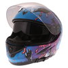 Frank Thomas FT36SV Zombie Blue Full Face Motorcycle Helmet Open Visor With Sun Visor                                                                                                                                                                          