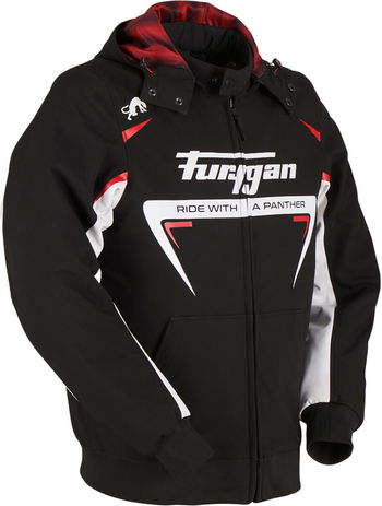 Furygan Sektor Roadster Jacket Black White Red Mens - L