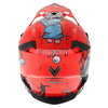 Frank Thomas SC16 Zombie Orange Motocross Helmet Back                                                                                                                                                                                                          