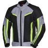 IXS Ashton-Air Jacket Black Grey Yellow Mens - XL