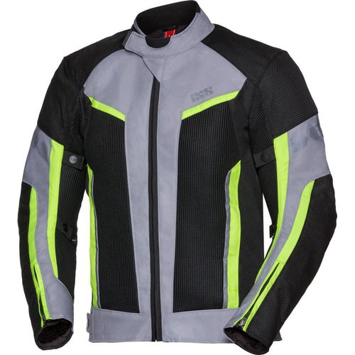 IXS Ashton-Air Jacket Black Grey Yellow Mens - XL