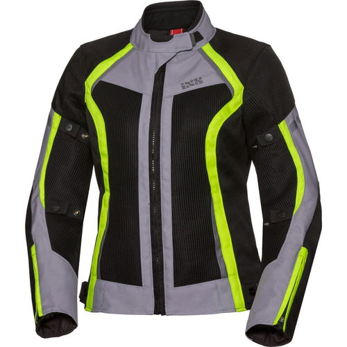 IXS Andorra-Air Jacket Black Grey Yellow Ladies - S