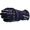 Five RFX4 Womens Adult Gloves Black Purple Ladies - M