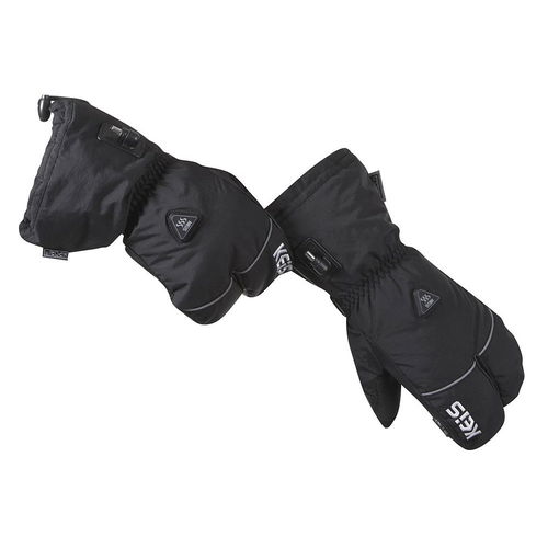 Keis G301 Heated 3-Finger Gloves Black Mens - S