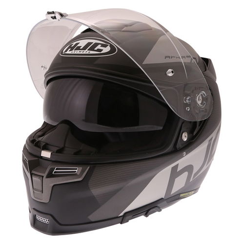 HJC Rpha 70 Pinot Black Grey Full Face Motorcycle Helmet Open With Sun Visor                                                                                                                                                                                   