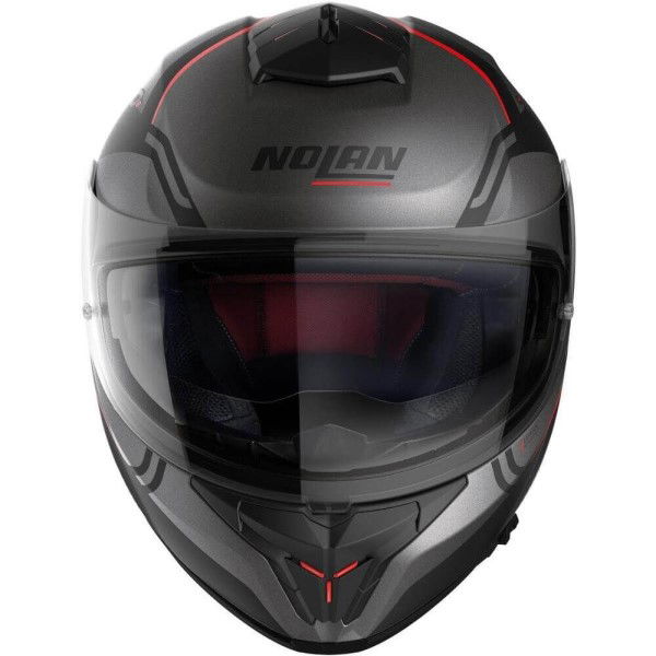 Nolan N80-8 Astute Helmet Flat Grey Red 024 2XS (54 cm)