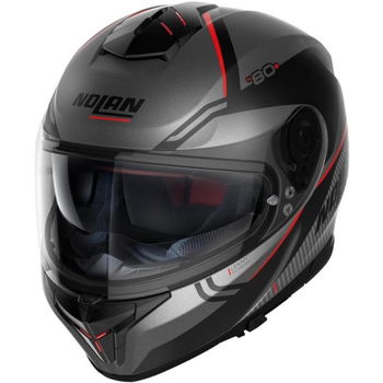 Nolan N80-8 Astute Helmet Flat Grey Red 024 2XS (54 cm)