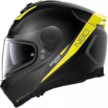 Nolan N80-8 Staple Helmet Flat Black Yellow 055 2XS (54 cm)