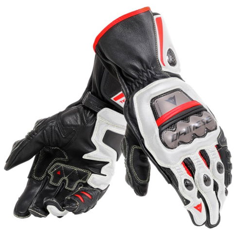 Dainese Full Metal 6 Gloves Black White Lava Red