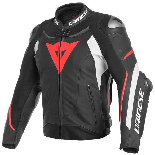 Dainese Super Speed 3 Jacket Black White Fluo Red Mens - 46