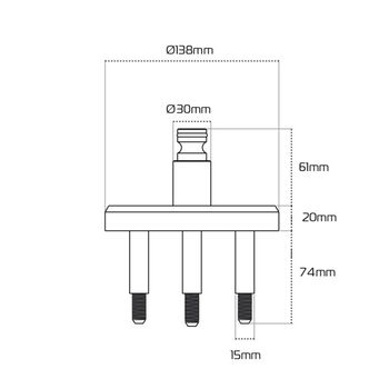 Oxford Products Beast Floor Lock Adaptor No Size