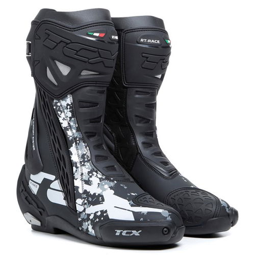 TCX RT-Race Boots Black White Grey