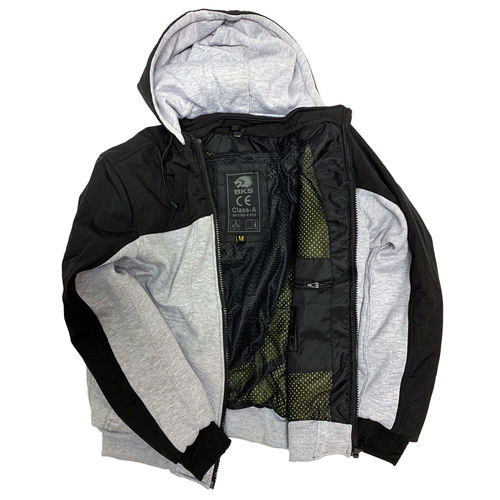 BKS Edge Hoody Black Silver Mens - S