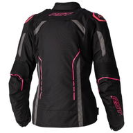 S1 CE Ladies Textile Jacket Black Neon Pink