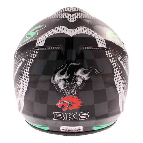 BKS 303 Piston Kids MX Helmet Green Kids - 2XS (52 cm)