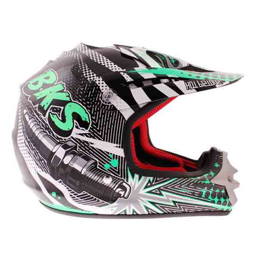 BKS 303 Piston Kids MX Helmet Green Kids - 2XS (52 cm)