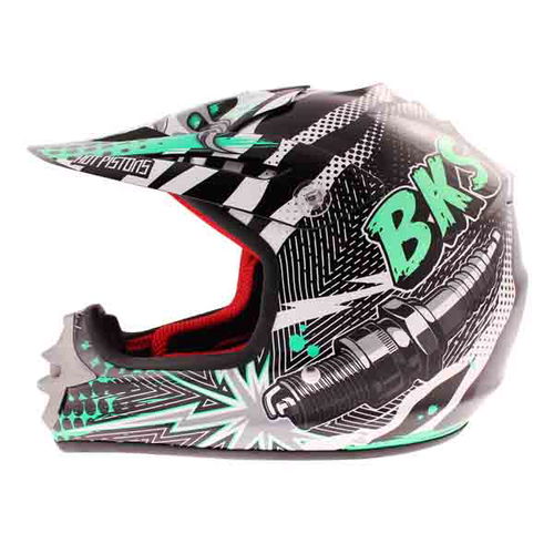 BKS 303 Piston Kids MX Helmet Green Kids - 2XS (52 cm)