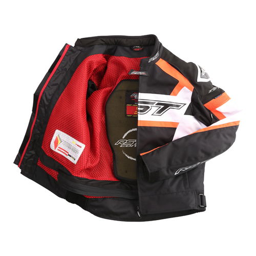 RST Tractech Evo R 2048 CE Jacket Black Flo Red Mens - M - 42