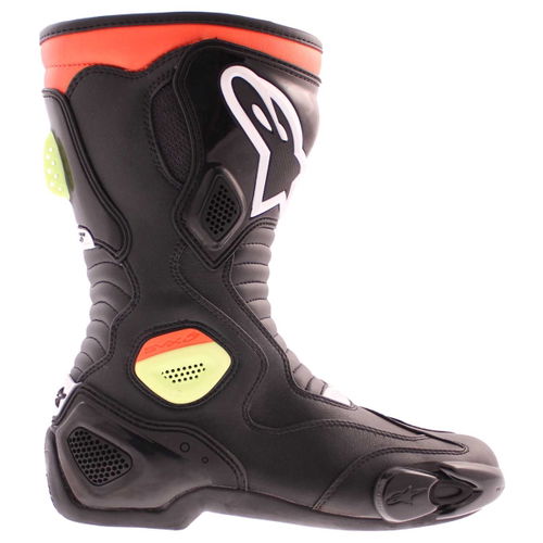Alpinestars S-MX 5 WP Boots Black Red Yellow Mens - 9 - EU 43