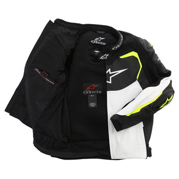 Alpinestars GP Pro Jacket Black White Flo Yellow Mens - 50