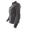 BKS Brandy Black Ladies Motorcycle Jacket Side                                                                                                                                                                                                                 