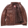BKS Brandy Ladies Brown Leather Motorcycle Jacket Inside                                                                                                                                                                                                       