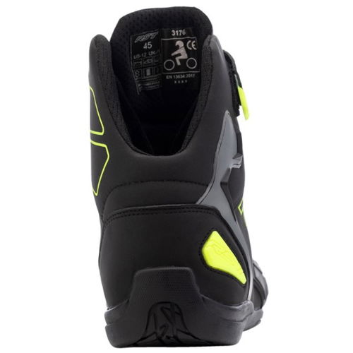 RST Sabre Moto Shoe CE Boots Black Grey Flo Yellow No Size