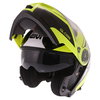Givi X21 Challenger Black Yellow Flip Front Motorcycle Helmet Flip Open                                                                                                                                                                                        