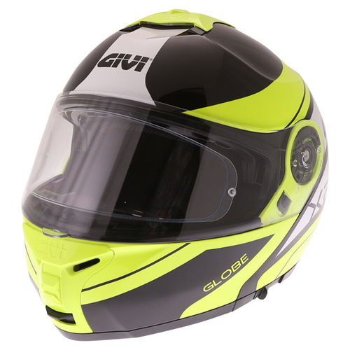 Givi X21 Challenger Black Yellow Flip Front Motorcycle Helmet Front Left                                                                                                                                                                                       