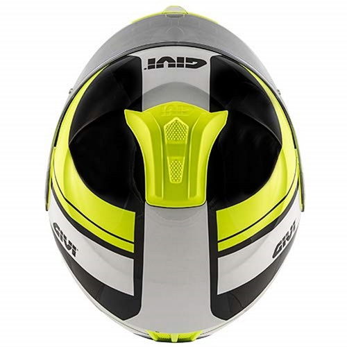 Givi X21 Challenger Black Yellow Flip Front Motorcycle Helmet Top                                                                                                                                                                                              