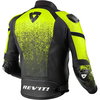 Revit Quantum Black Neon Textile Motorcycle Jacket Back                                                                                                                                                                                                        