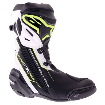 Alpinestars Supertech R Boots Black Yellow Fluo White Mens - 6.5 - EU 40
