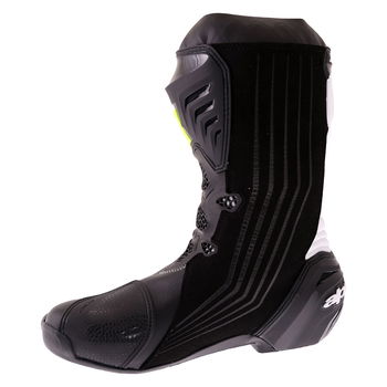 Alpinestars Supertech R Boots Black Yellow Fluo White Mens - 6.5 - EU 40