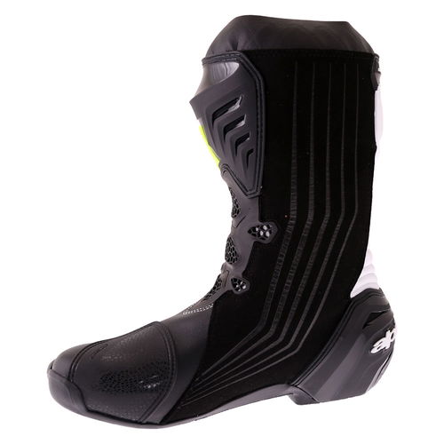 Alpinestars Supertech R Boots Black Yellow Fluo White Mens - 6.5 - EU 40